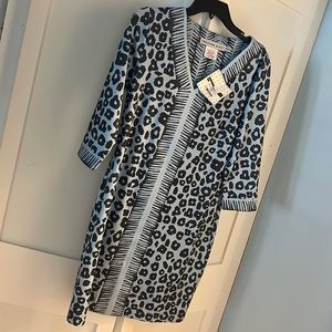 Gretchen Scott Dress in blue/gray hues. NWT